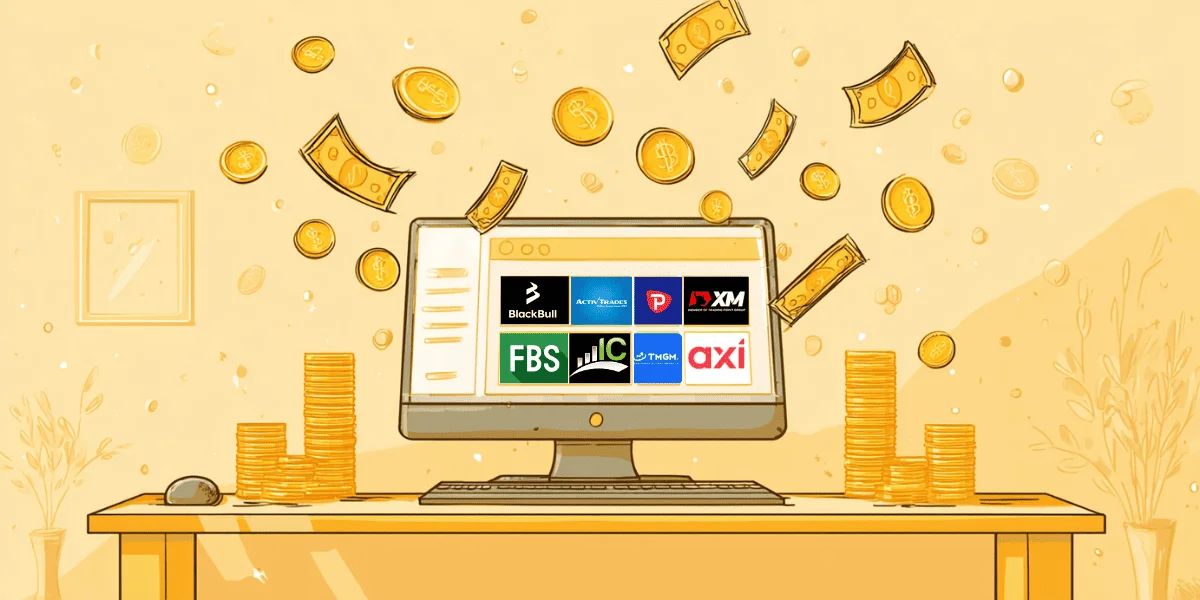 Cashback system reducing forex trading costs